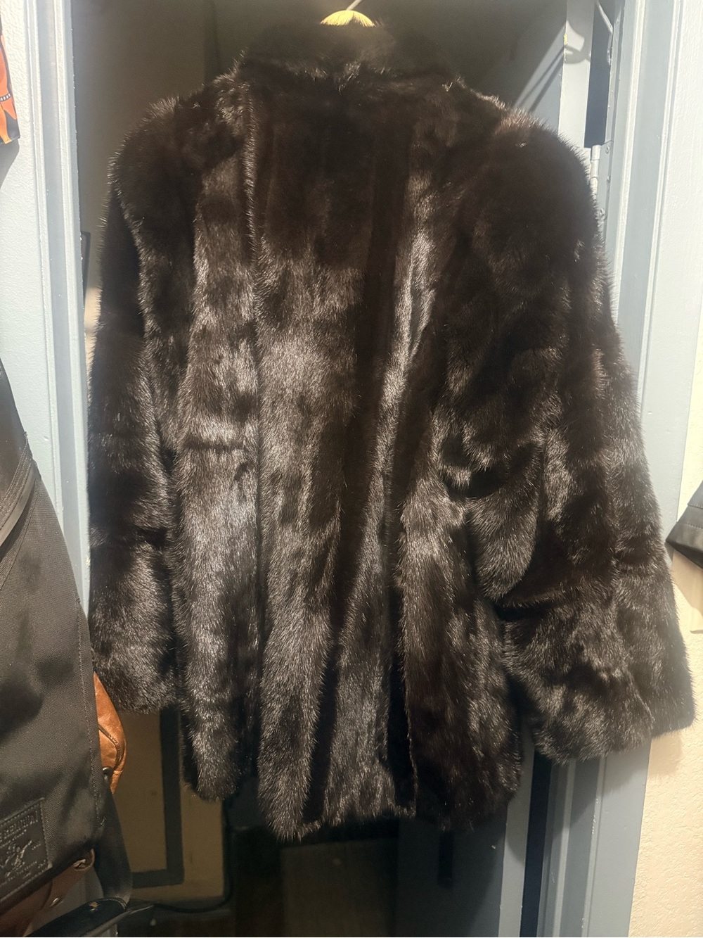 Plush Black Real Mink Fur Teddy Jacket for Women